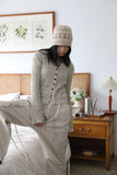 Deer Collar Knit Cardigan