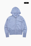 Button hood cardigan