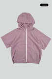 Pio check zip up shirt hoodie