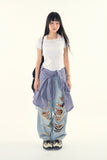 Ciel eyelet halter crop t-shirt