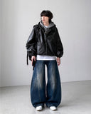 Symposium Hood Leather Jacket