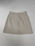Pintuck Wool A-Line Mini Skirt