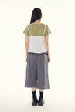 Pure shirring sleeveless blouse