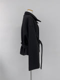 [wool70%] Barnett Wool Belted Short Coat