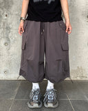Button Cargo Pocket Bermuda Pants