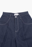 Non fade rolled raw bermuda pants