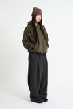 Fleece crop pullover hood
