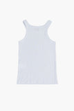 Half wrinkled ribbed sleeveless