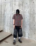 Round Curve Cargo Bermuda Denim