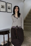 Rudder Slit Alpaca Cardigan
