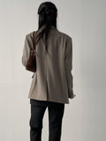 Unbalanced One Button Loose Fit Single Jacket
