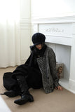 Muffler attached) Twill half coat