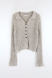Deer Collar Knit Cardigan