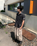 Twill Cotton Cargo Bermuda Pants