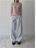 Pin-Tuck Tencel See-Through T-Shirt