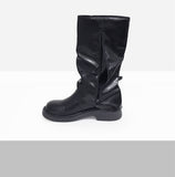 Low Buckle Biker Boots