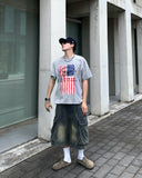 USA Flag Crop Short Sleeve Tee