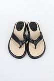 Rattan fluffy flip-flops