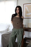 Miller Net Off-Shoulder Top