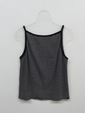 Dog Stripe Boat Neck Sleeveless
