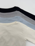 One-shoulder boat neck loose fit sweatshirt