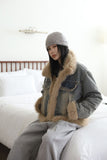 Quilted Lining) Earth Fur Denim Jacket