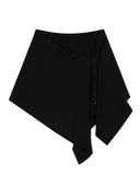 LAYERED BUTTON WRAP SHORT SKIRT