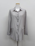 Wrinkle See-Through String Loose Fit Shirt