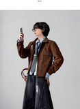 Louis Suede Crop Jacket