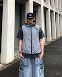 Nylon Multi Zipper Hood Vest