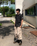 Twill Cotton Cargo Bermuda Pants