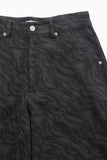 Ghibli pattern cotton wide pants