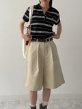 [Short sleeve ver.] Symbol stripe collar knit