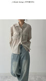 Gente Two Pocket See-Through Blouse