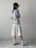 Yoru Belted Half Blouse