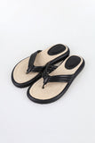 Rattan fluffy flip-flops