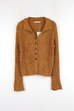 Deer Collar Knit Cardigan