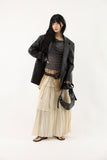 Classic overfit leather jacket