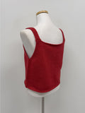 Wood Square Neck Knit Bustier