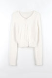 Rabbit Crop Fur Cardigan