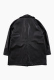 Arco button leather long jacket