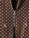 Dot fleece hood zip-up