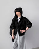 Bonded Crop Hood Zip-Up