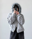 Bless Fur Hood Zip-up