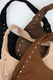 Sco Suede Studded Shoulder Bag