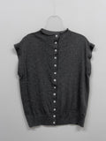 Maple Button Sleeveless Knit