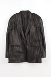 Classic overfit leather jacket
