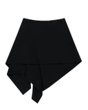 LAYERED BUTTON WRAP SHORT SKIRT