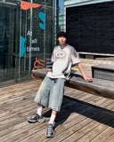 Teen Washed Deep Tuck Bermuda Denim
