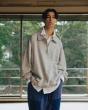 Boxing Pocket Collar Sweat Shirt